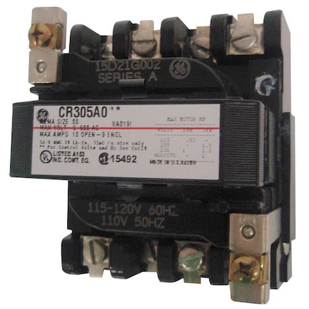 120VAC Non-Reversing Magnetic Contactor 3P 9A NEMA 00 MPN:CR305A002