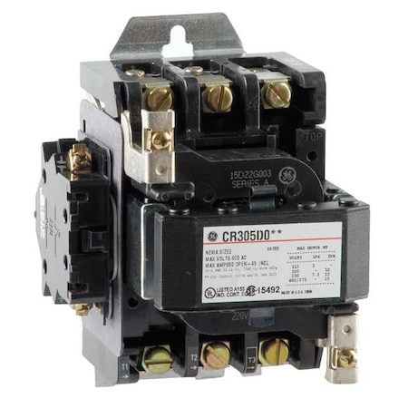 240VAC Non-Reversing Magnetic Contactor 3P 45A NEMA 2 MPN:CR305D003