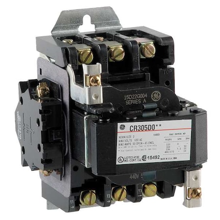 480VAC Non-Reversing Magnetic Contactor 3P 45A NEMA 2 MPN:CR305D004