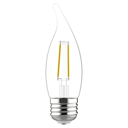 LED Bulb Decorative, 4 1/3 in L, 3.5 W, PK2 MPN:LED4DFCAM-C-2PK