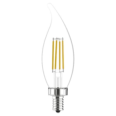 LED Bulb Decorative, 4 1/2 in L, 5 W, PK2 MPN:LED5DFCAC-C-2PK
