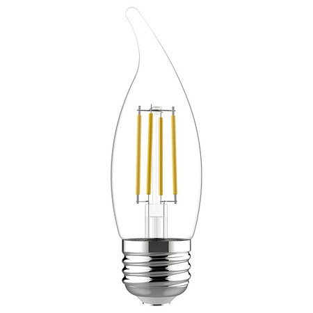 LED Bulb Decorative, 4 1/3 in L, 5 W, PK2 MPN:LED5DFCAM-C-2PK