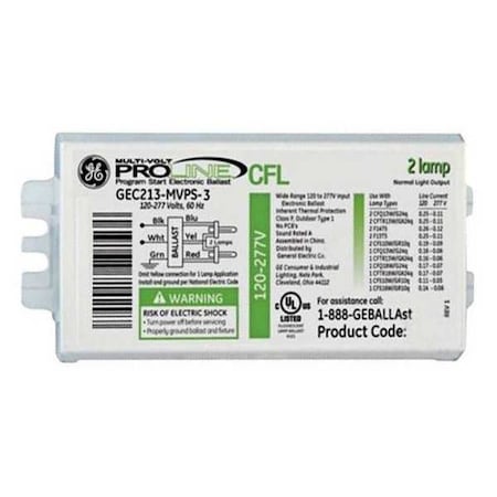 CFL Ballast, Electronic, 39W, 120/277V MPN:GEC-218-MVPS-3W