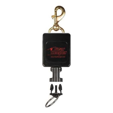 Flashlight Retractor, 32 in. L, Brass, Snap MPN:RT3-4483