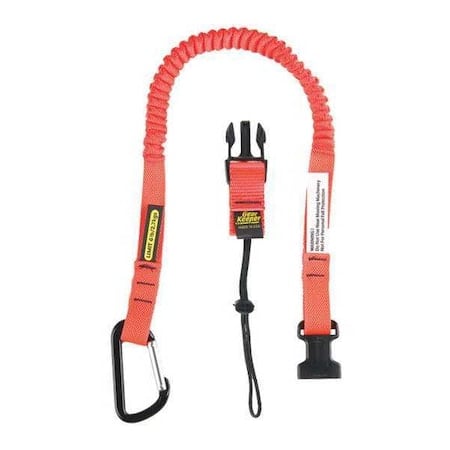 Tool Lanyard, 46inL, Orange, 5lb, Aluminum MPN:TL1-3012