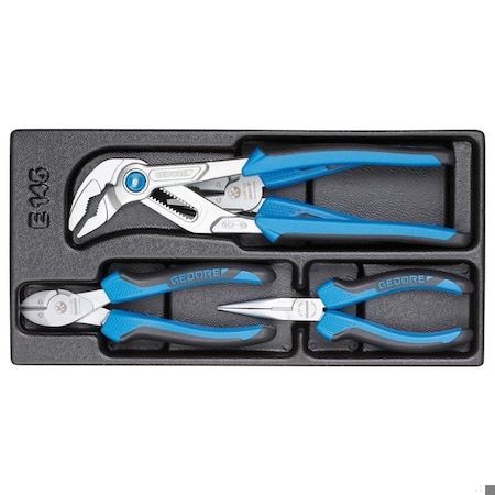 Pliers Set, Material: GEDORE Chrome-Vanadium Special Hardened and Tempered Steel, Drop-Forged MPN:1500 ES-145