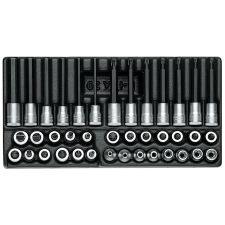 Screwdriver Bit Socket Set, 3/8