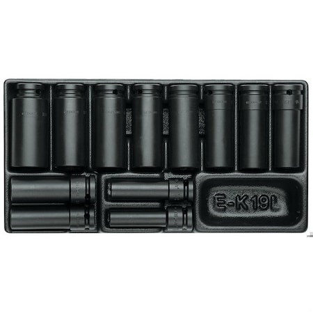 Set Impact Sockets, 1/2, 1640836 MPN:1500 ES-K 19 L