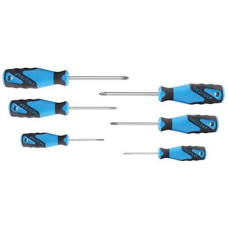 Screwdriver Set, 3C, 6 pcs., Ph+Pz 0-1-2 MPN:2160 PHZ-06
