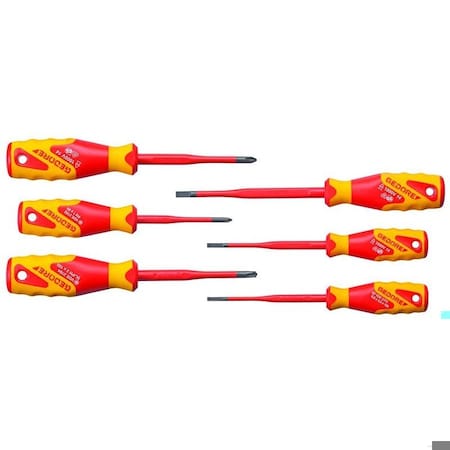 Vde Screwdriver Set Slim Drive, 6 Pcs MPN:2928701
