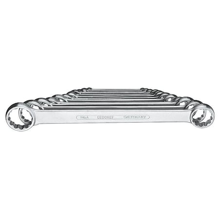 Ring Wrench Set, Flat, 12 pcs., 6-32mm, Finish: Chrome plated MPN:4-120