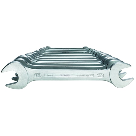 Wrench Set, Doubl Open End, 12 pcs., 6-32mm, SAE or Metric: Metric MPN:6-120