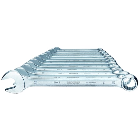 Combination Wrench Set, 12 pcs., 6-19mm, Finish: Chrome plated MPN:7-0112