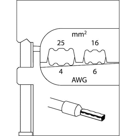 Module Insert, Conductor End-Sleeves, Capacity: 6 to 4 AWG MPN:8140-07