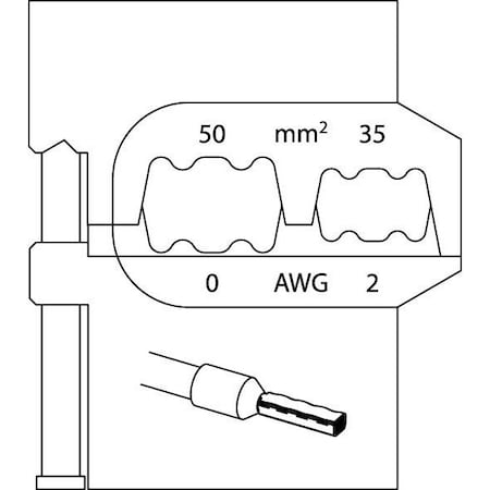 Module Insert, Conductor End-Sleeves, Capacity: 2 to 0 AWG MPN:8140-08