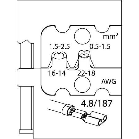 Module Inert, Flat Plugs, 4.8 MPN:8140-10