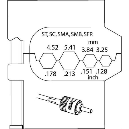 Module Insert for Optical Waveguides MPN:8140-12