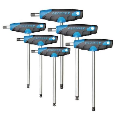 6 Piece Metric T-Shape Hex Key Set, DT 2142-06 MPN:DT 2142-06