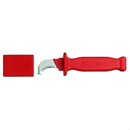 Insulated Cable Knife, Hook, 7-8/10
