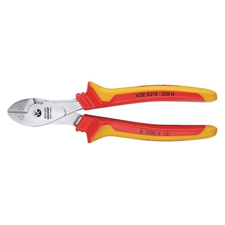 Insulated Power Diagonal Cutter, 7-7/8