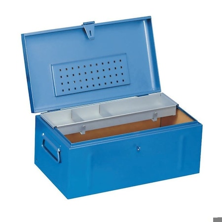Tool Box, Sheet Steel, Blue, 27-1/2 in W x 15-1/4 in D x 12-1/2 in H MPN:1440-70