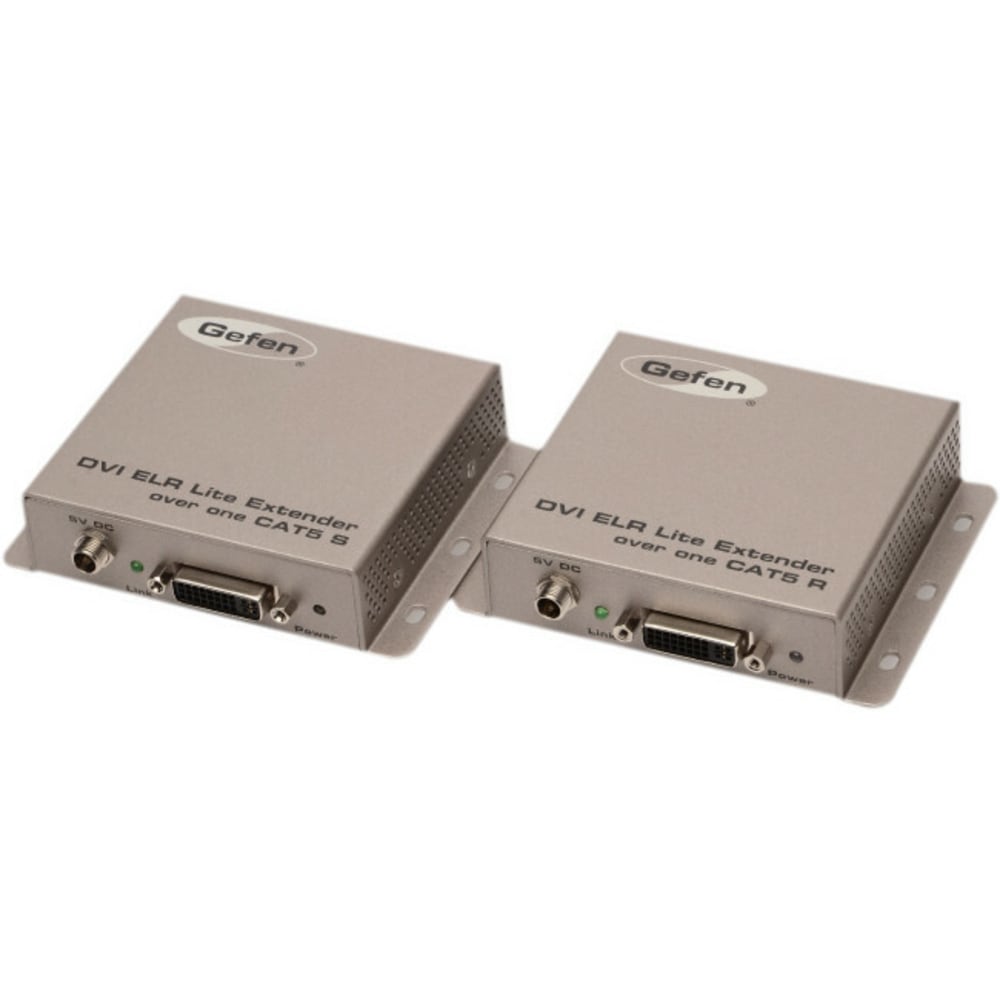 Gefen DVI ELR-Lite Extender over one CAT5, Sender and Receiver Units - Video extender - over CAT 5 - up to 230 ft MPN:EXT-DVI-1CAT5-SR
