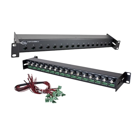 CCTV Balun Hub, 16 Position BNC to RJ45 MPN:H16P-RJ45BNC-2
