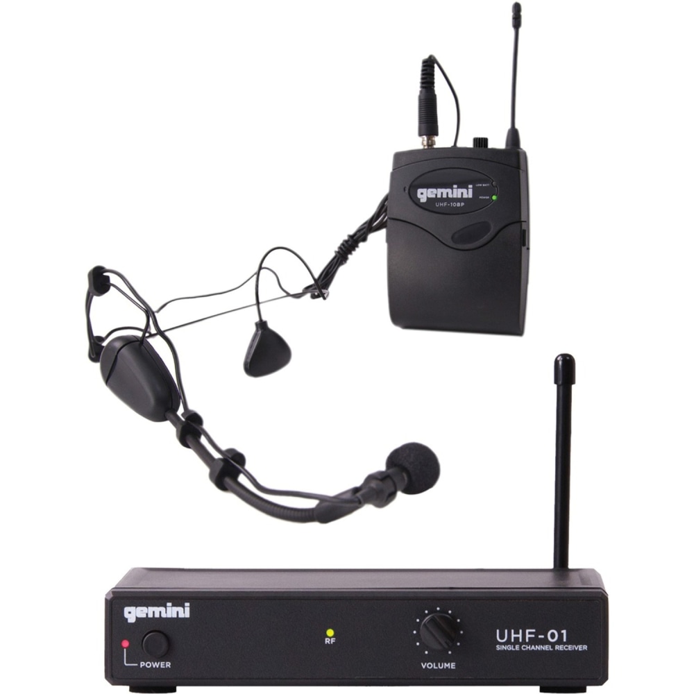 gemini UHF 01HL: Wireless Microphone System 521.50 MHz 100 ft Operating Range MPN:UHF-01HL-F2