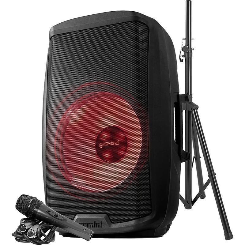 Gemini Sound AS-2115BT-LT-PK Public Address System - 2000 W Amplifier - Cable Microphone - Built-in Amplifier - Bluetooth - USB Port - Floor Standing MPN:AS-2115BT-LT-PK