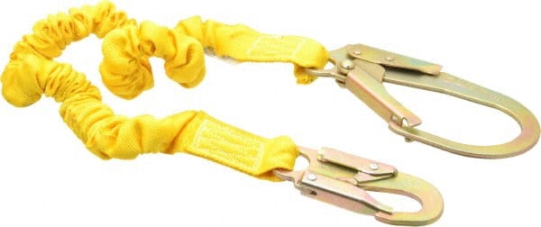Lanyards & Lifelines, Load Capacity: 350lb , Type: Shock Absorbing Lanyard , Length (Inch): 72 , Anchorage End Connection: Locking Snap Hook  MPN:D11ELZ6