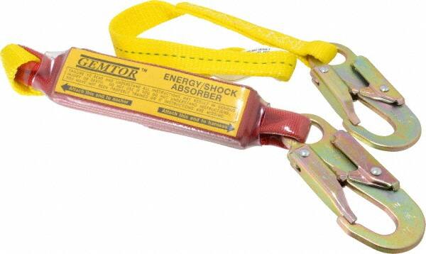 Lanyards & Lifelines, Load Capacity: 350lb , Type: Shock Absorbing Lanyard , Length (Inch): 48 , Anchorage End Connection: Locking Snap Hook  MPN:SP1101L4