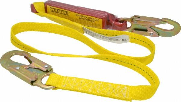 Lanyards & Lifelines, Load Capacity: 350lb , Type: Shock Absorbing Lanyard , Length (Inch): 72 , Anchorage End Connection: Locking Snap Hook  MPN:SP1101L6