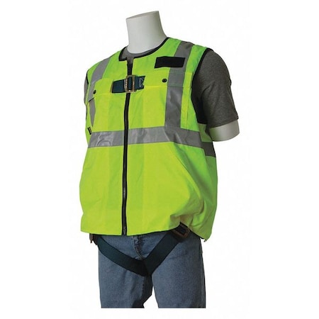Fall Prot Vest, Hi-Viz, Yellow Tb Leg MPN:FPV-TB-4