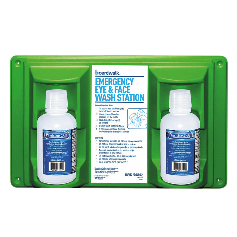 Boardwalk Emergency Eyewash Station, 16 Oz Bottles MPN:54842