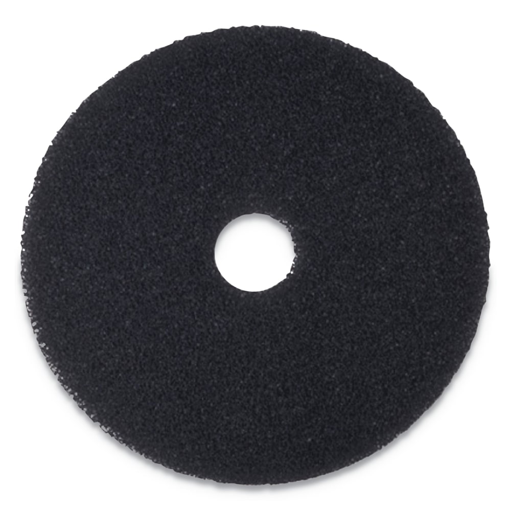 Boardwalk Stripping Floor Pads, 18in Diameter, Black, 5/Carton MPN:BWK4018BLA