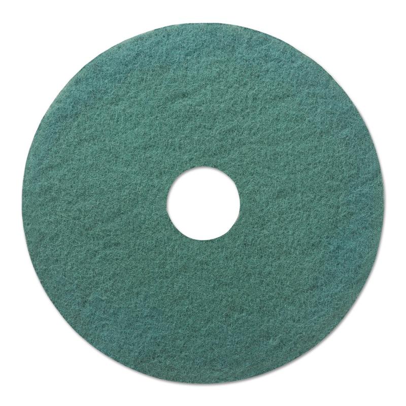 Boardwalk Heavy-Duty Scrubbing Floor Pads, 18in Diameter, Green, 5/Carton MPN:BWK4018GRE