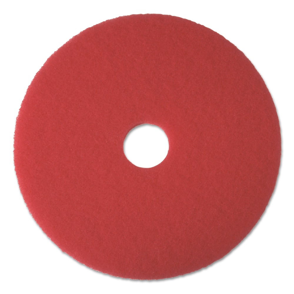 Boardwalk Buffing Floor Pads, 18in Diameter, Red, 5/Carton MPN:BWK4018RED