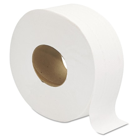 Toilet Paper, Jumbo Continuous Roll, 2 Ply, 3 1/4 in x 800 ft L, 9 in Roll Dia, White, PK12 MPN:GEN202