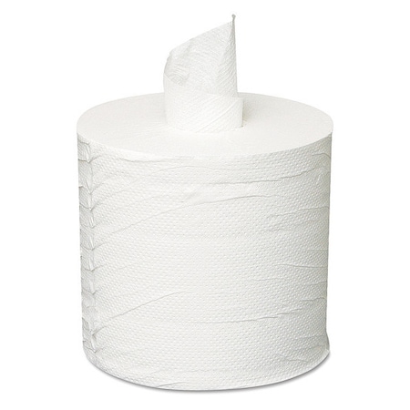 Center-Pull Paper Towels, 2 Ply, 2.3 in Core Dia, 7.3 in W, 500 ft, 600 Sheets/Roll, White, 6PK MPN:GEN203