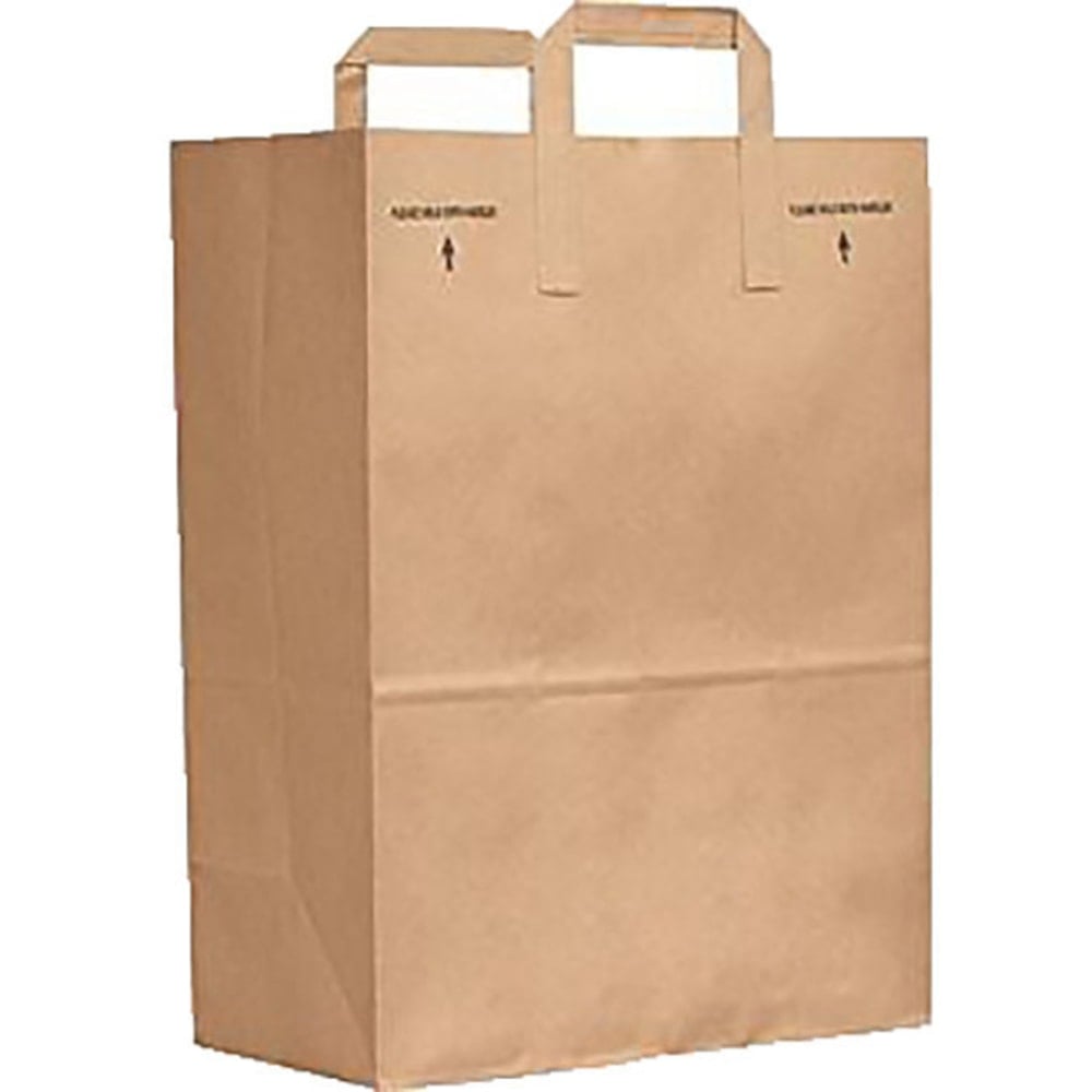 Duro Novolex Paper Shopping Bags With Handles, 17inH x 12inW x 7inD, Kraft, Carton Of 300 MPN:13606