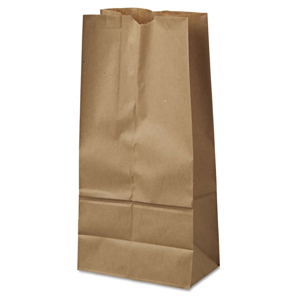 General Paper Grocery Bags, #16, 40 Lb, 16inH x 7 3/4inW x 4 13/16inD, Kraft, Pack Of 500 Bags MPN:18416