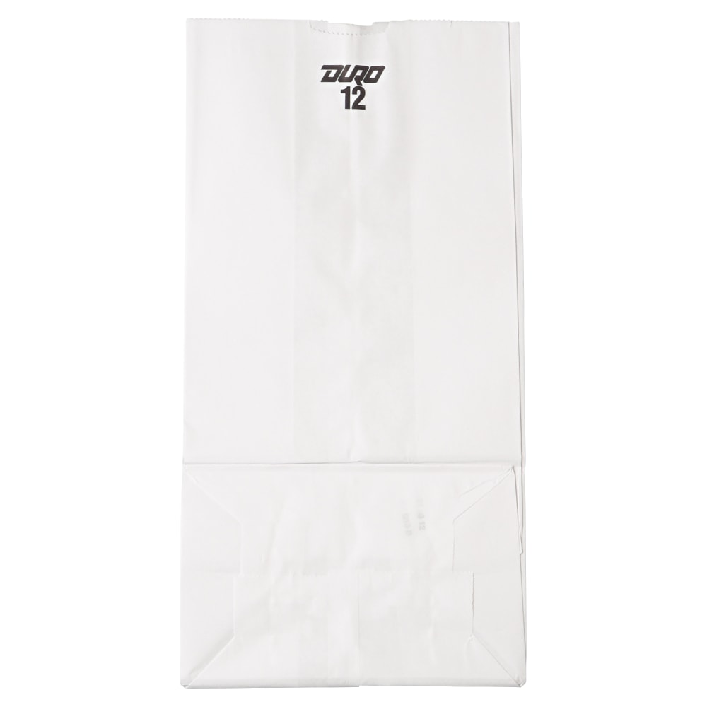 General Paper Grocery Bags, #12, 13 3/4inH x 7 1/16inW x 4 1/2inD, White, Pack Of 500 Bags MPN:51032