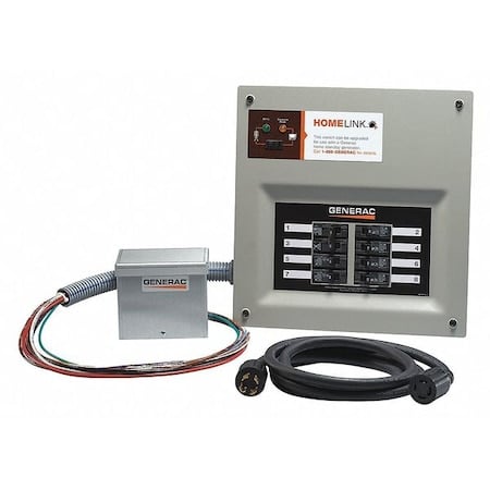 HomeLink Upgradeable 30 Amp Manual Transfer Switch with Aluminum Power Inlet Box MPN:6854