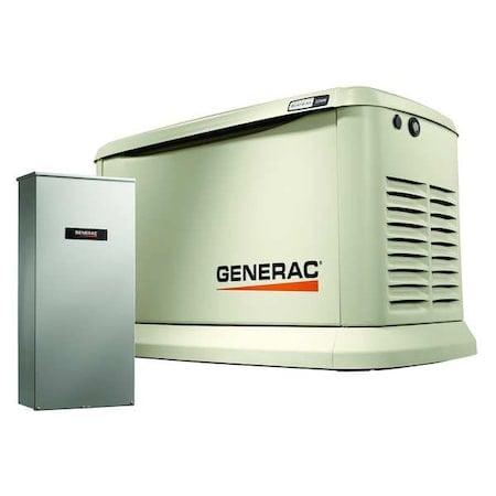 Automatic Standby Generator, Natural Gas/Propane, Single Phase, 22kW LP/19kW NG, Air Cooled MPN:7043