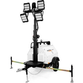 Generac Mobile Diesel Vertical LED Light Tower Wide-Body 6kW Mitsubishi Engine & Electric Winch MLT4060MVLED-STD4