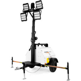 Generac Mobile Diesel Vertical LED Light Tower Wide-Body 8kW Mitsubishi Engine & Electric Winch MLT4150MVLED-STD4