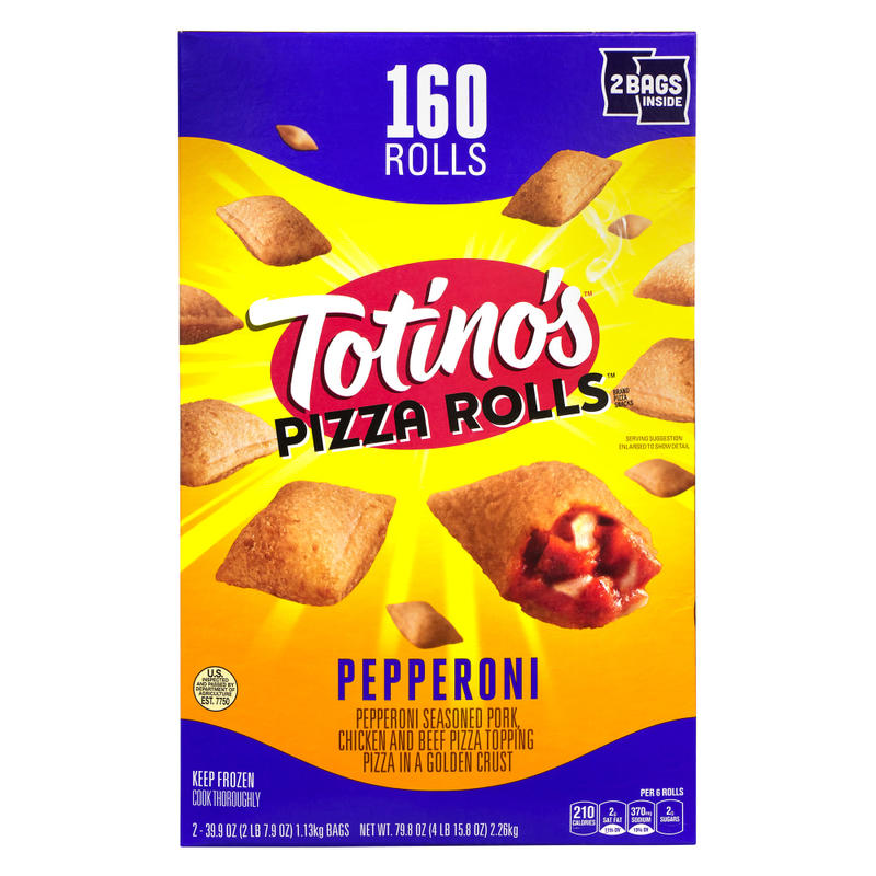 Totinos Pepperoni Pizza Rolls, 79.68 Oz, Box Of 160 Pizza Rolls MPN:049481