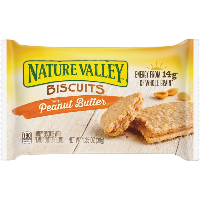 NATURE VALLEY Flavored Biscuits - Peanut Butter, Honey - Box - 1.35 oz - 16 / Box (Min Order Qty 2) MPN:SN47878