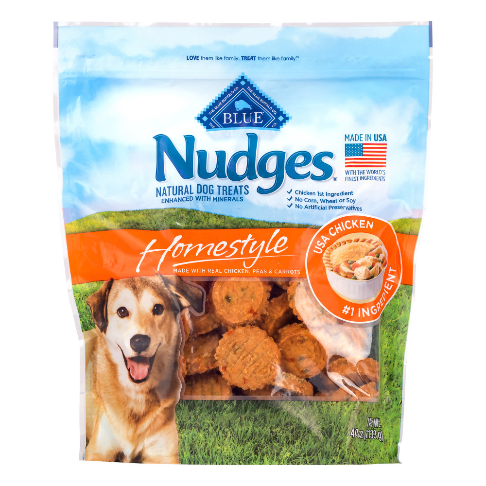 Blue Buffalo Nudges Homestyle Natural Dog Treats, Chicken Pot Pie, 40 Oz MPN:840243147878