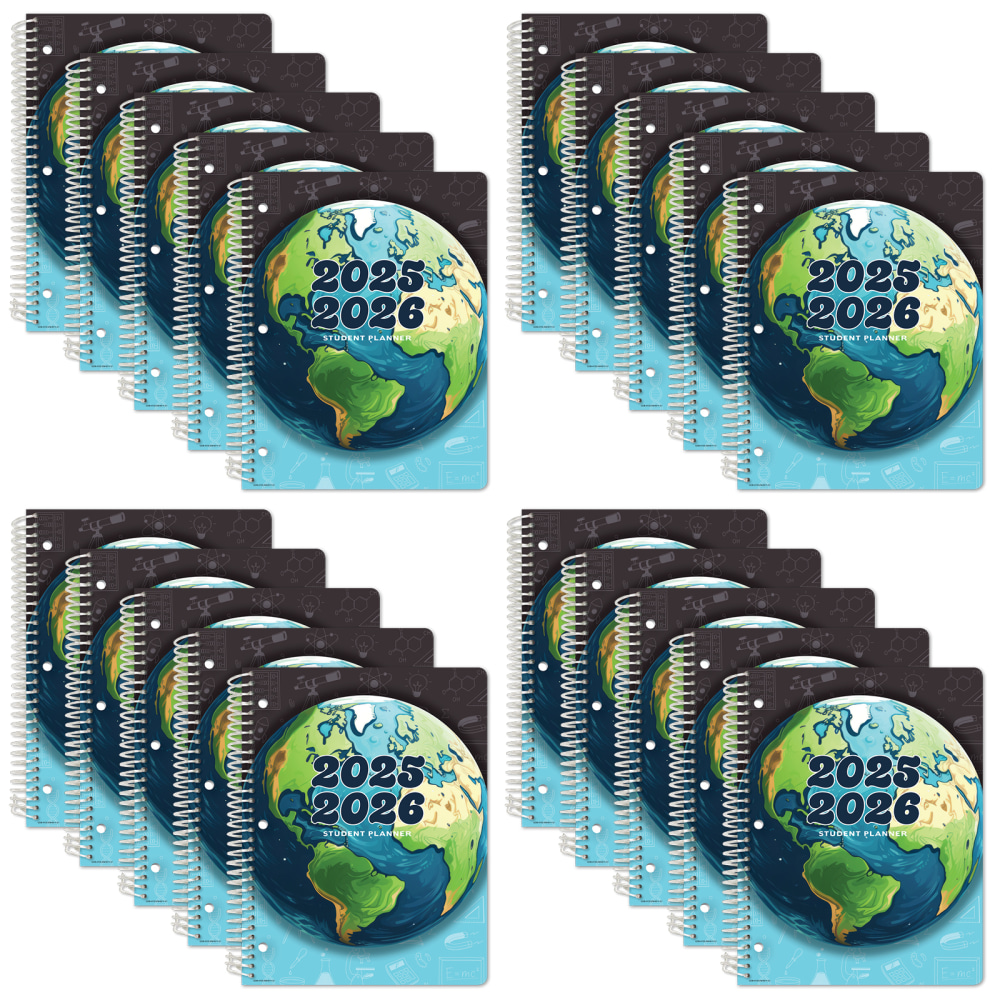 2025-2026 Global Datebooks Daily/Weekly/Monthly Academic Elementary Student Planners, August 2025 To June 2026, Pack Of 20 Planners - AY25EM851101-CP MPN:AY25EM851101-CP